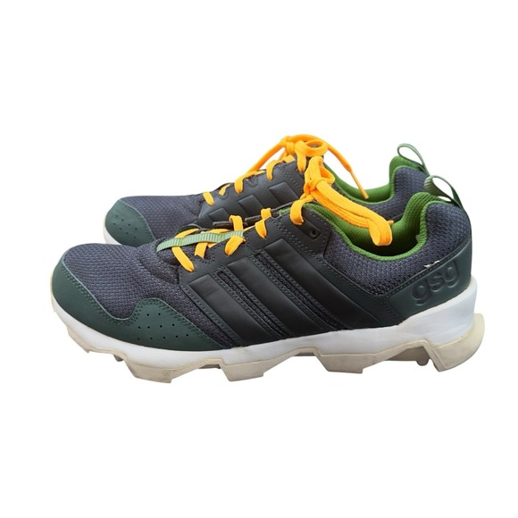 Adidas GSG Trail Running Shoes Men's Size 8 Gray Green Orange - Picture 5 of 8